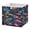 Glowing Mushrooms & Stars, variant on Fabric Storage Bins Foldable Cube For Home Organization Baskets Nautical-themed Purple Background