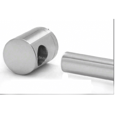 

CRL CBR6PS Polished Stainless Left End Standoff Connector (Flat Back)