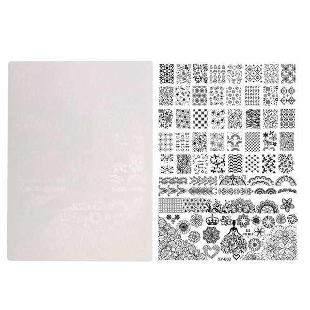 Plastic Nail Stamping Plates, Fine Workmanship Novel Appearance Nail Art Template, For Home Salon Shop