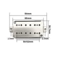 thumbnail image 2 of Luckyn Copper Nickel Alloys Humbucker Guitar Neck Bridge Pickup Baseplate Frame 52mm, 2 of 5