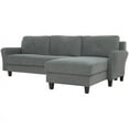 thumbnail image 4 of LifeStyle Solutions Sectionnel Hayworth avec Accoudoirs Roulés en Gris, 4 of 10