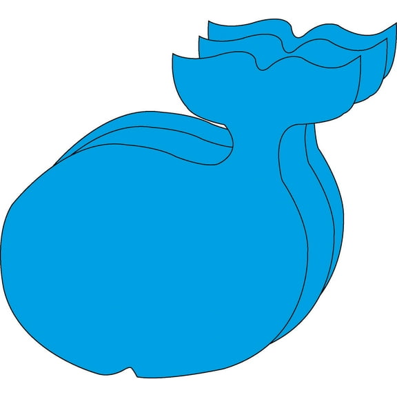 SHAPES ETC. Large Single Color Creative Foam Cut-Outs - Whale
