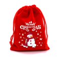 thumbnail image 3 of Christmas Gift Bags Christmas Drawstring Gift Bags Red Green Velvet Pouches for Candy Coins Jewelry Xmas Party Favor Treat Sacks for Kids Friends Coworkers Wrapping,H, 3 of 5