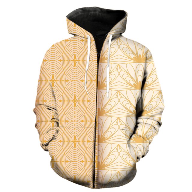 Sudadera con capucha y cremallera con estampado abstracto para hombre, estilo hip hop, informal, de gran tamaño, con estampado 3D, manga larga, divertida, para adolescentes, gran oferta 2024