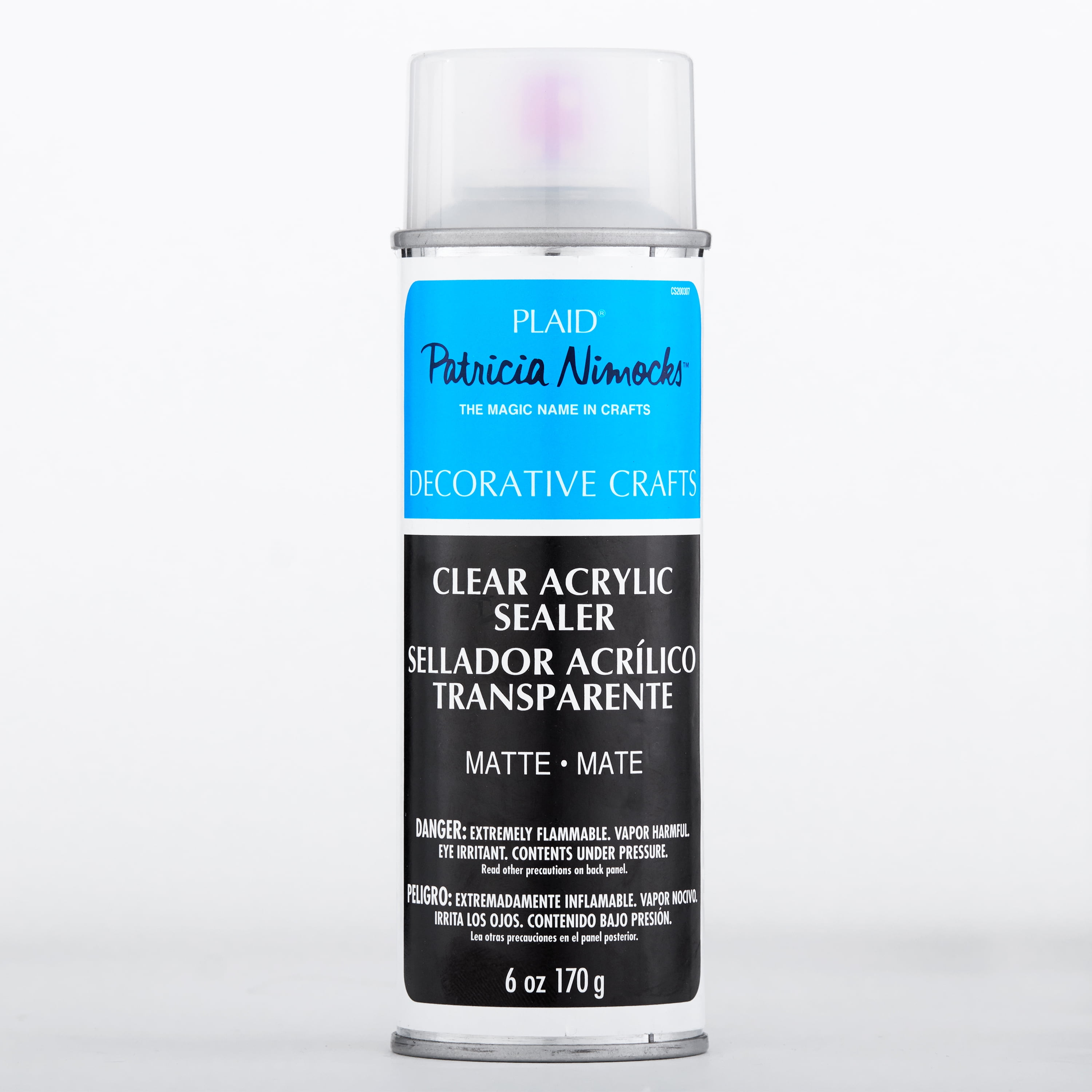 Plaid, Clear Acrylic Spray Sealer, 6 oz, Matte, Non-yellowing