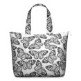 thumbnail image 1 of Cute Butterfly Print Travel Duffel, Colorful Floral Pattern Weekender Bag, Lightweight Tote for Butterfly and Nature Fans, 1 of 5