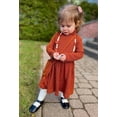 thumbnail image 4 of Lanbubble Girls Long Sleeve Turtleneck Dress Soft Knitted A Line Fall Winter Dress 2-7 Years, 4 of 8