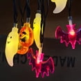 thumbnail image 3 of Halloween Decor 8 Modes Halloween Lights with Timer 9 Feet 20 LED Pumpkin Bat Ghost Fairy Lights, 3 of 6