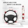 thumbnail image 3 of Fotbe Abstract Red Polka Dot Funda para Volante Universal de 15 pulgadas, Accesorios para Auto para Hombre y Mujer, Protector de Volante Cómodo para SUV y Sedán, 3 of 6