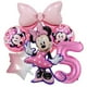 thumbnail image 3 of Juego de Globos de aluminio de Minnie Mouse rosa de Disney, decoración de fiesta de cumpleaños para niña, 1, 2, 3, 4, 5, 6 y 7, suministros para baby shower, 1 Juego, 3 of 4