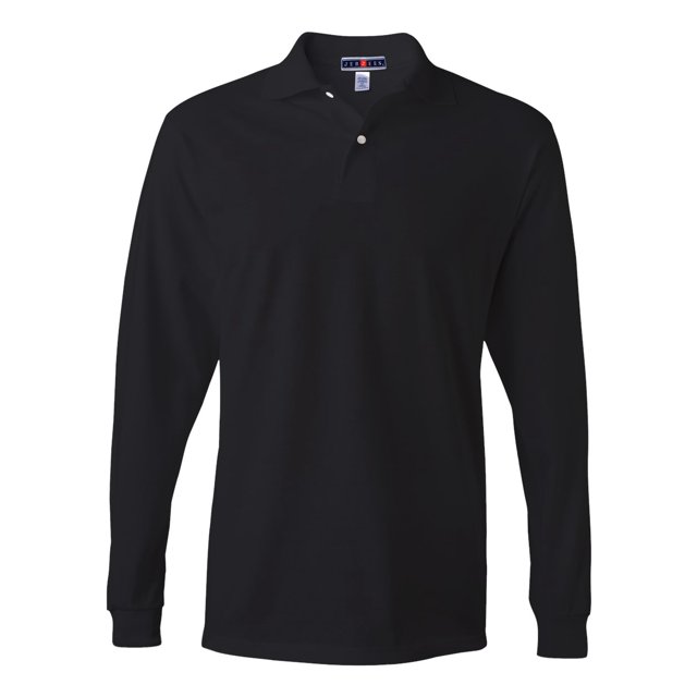 SpotShield 5050 Long Sleeve Polo, L, Black