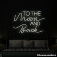 thumbnail image 2 of Glowneon To The Moon And Back Neon Sign, To The Moon And Back Led Sign, Motivation Quotes LED Light, 2 of 5