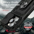 thumbnail image 6 of Dteck Armor Case for iPhone 14 Pro Stand Case with Slide Camera Cover Kickstand Military Grade Shockproof Heavy Duty Protective Magnetic Case for iPhone 14 Pro 6.1-inch,Black, 6 of 8