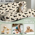 thumbnail image 7 of SCRAWLGOD Dachshund Paw Bone Print Beige Futon Covers Armless Futon Bed Cover Stretch Stay in Place Couch Furniture Protector Machine Washable Dustproof Sofa Bed Slipcover, 7 of 7