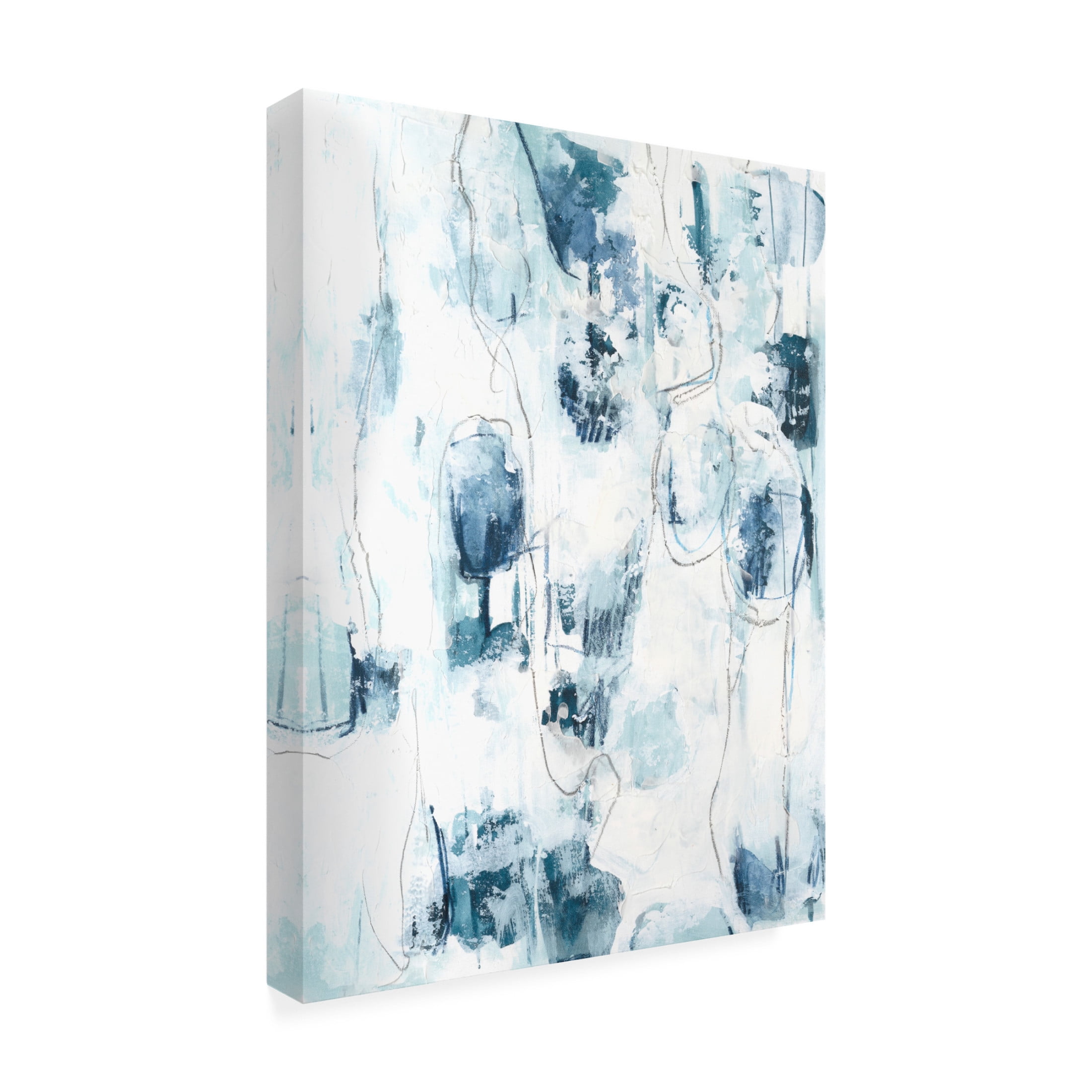 Canvas Wall Art - June Erica Vess 'Sea Silk IV' Wall Art for Living Room, Bedroom, or Office Décor by Trademark Fine Art - 35 x 47 Inches