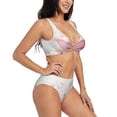 thumbnail image 2 of Wukai Cute Bathtub Women's Bikini Set Two Piece,wimsuit High Waisted V Neck Twist Front Adjustable Spaghetti Straps Bathing Suit-Medium, 2 of 7