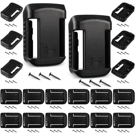 

20 Pieces Battery Dock Holder Compatible with 20V 60V Battery Battery Tool Mounts with 60 Pieces Screws