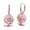 Rose Gold, variant on 14K Yellow Gold Plated Caged with Crystals Rose Lever Back Earrings