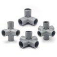 thumbnail image 4 of Jinsinto 4 Way Elbow PVC Pipe Fitting Furniture Grade 32mm Angle Tee Connectors Gray 10Pcs, 4 of 4