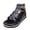 A-Black122, variant on Yuanlong Women's Gladiator Sandals Platform Wedge Sandals Open Toe Back Zipper Solid Color Stylish Holiday Shoes