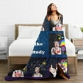 thumbnail image 6 of Custom Blanket with Photo Text Personalized Throw Blanket Customized Picture Blanket for Kid Adult Friends Mother Father Personalized Gift Flannel Blanket for Birthday Gifts, 6 of 6