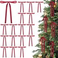 thumbnail image 7 of Christmas Velvet Ribbon Bows Decoration,Red Christmas Ornaments, Ribbon Decor for Xmas Tree, Tree Topper Wreath Bows for Home Decor Indoor Outdoor Decoration, 7 of 7