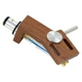 thumbnail image 1 of Vinyle Phono Bois Phono Support avec 4-Couleur Ligne Courbe Angle Phono Couverture, 1 of 6
