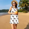 thumbnail image 3 of Honeii Dachshund On A Skateboard Print Women's Sleeveless Dress, Loose Fit Casual Dress for Women, Summer Fashion Dress, 3 of 7