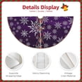 thumbnail image 3 of Fuzoiu Snowflake Gradient Purple Print Christmas Tree Skirt,Xmas Christmas Decorations,Xmas Tree Mat for Farmhouse Holiday New Years Home Party Decor Tree Rugs-36", 3 of 6
