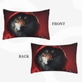 thumbnail image 2 of Lsque Mysterious Hooded Wolf Pattern Pillow Case – Soft & Cozy Throw Pillow Cover, Hypoallergenic Cushion Case for Sleeping Women with Envelope Closure-16"x24", 2 of 6