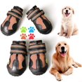 thumbnail image 1 of Covertsafe& Botas Para Perros Antideslizantes Impermeables Para Perros Al Aire Libre Zapatos Para Perros Medianos A Grandes, 4 Piezas Con Suela Resistente Negro-Marrón, 1 of 1