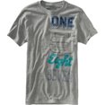 thumbnail image 1 of Aeropostale Camiseta gráfica con diseño numerado para hombre, gris, extra pequeña, 1 of 1