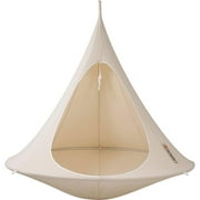 Vivere All Weather Polyester and Cotton Double Hammock Cacoon, Natural White