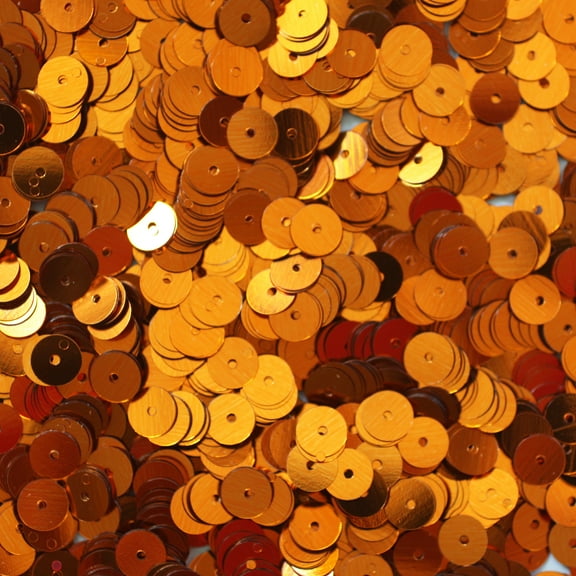 Orange Sequins 6mm Shiny Metallic Made in USA