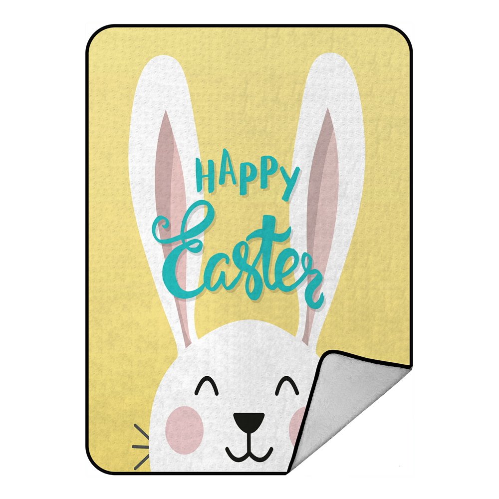 ECZJNT Easter bunny Throw Blanket Fleece Blankets Plush Blanket 58x80