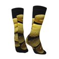 thumbnail image 3 of Goofa Yellow White-Lipped Pit Viper Printed Men's Crew Socks, Soft Durable Breathable Moisture-Wicking with Odor Control Cotton socks, 3 of 9