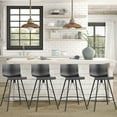 thumbnail image 6 of Andeworld 24" Swivel Bar Stools with Backs Plastic Counter Height Stools Set of 4 Metal Legs Black, 6 of 7