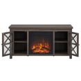 thumbnail image 6 of Evelyn&Zoe Colton Rectangular TV Stand with Log Fireplace for TV's up to 55", Alder Brown, 6 of 9