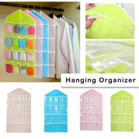 

HeYii 16-Pocket Door Back Hanging Bag Socks Bra Underwear Hanger Storage Organizer