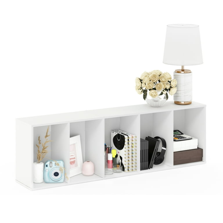 Furinno Sturdy 5-Tier Reversible Open Shelf Bookcase with Roomy