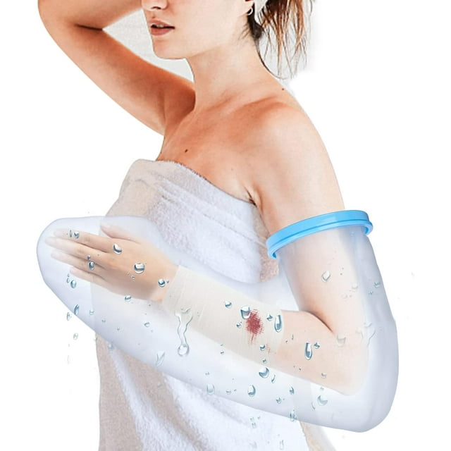 FrostHike Housse de Protection Imperméable pour Douche, Housse Réutilisable pour Adulte pour Maintenir les Plaies et le Bandage au Sec, Housse Imperméable pour Mains Cassées, Coudes, Poignets, Bras
