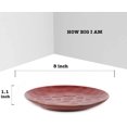 thumbnail image 2 of vicrays Ceramic Dessert Salad Plates, 8 Inch, Set of 6, Round, Microwave, Oven, and Dishwasher Safe, Scratch Resistant, Porcelain Fluted Suitable for Snacks, Appetizer, Home, Restaurant (Cherry Red), 2 of 5