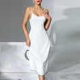 thumbnail image 4 of MYAOYI Womens Sleepwear Satin Chemise Nightgown, Spaghetti Strap Midi Sleep Dress, 4 of 6