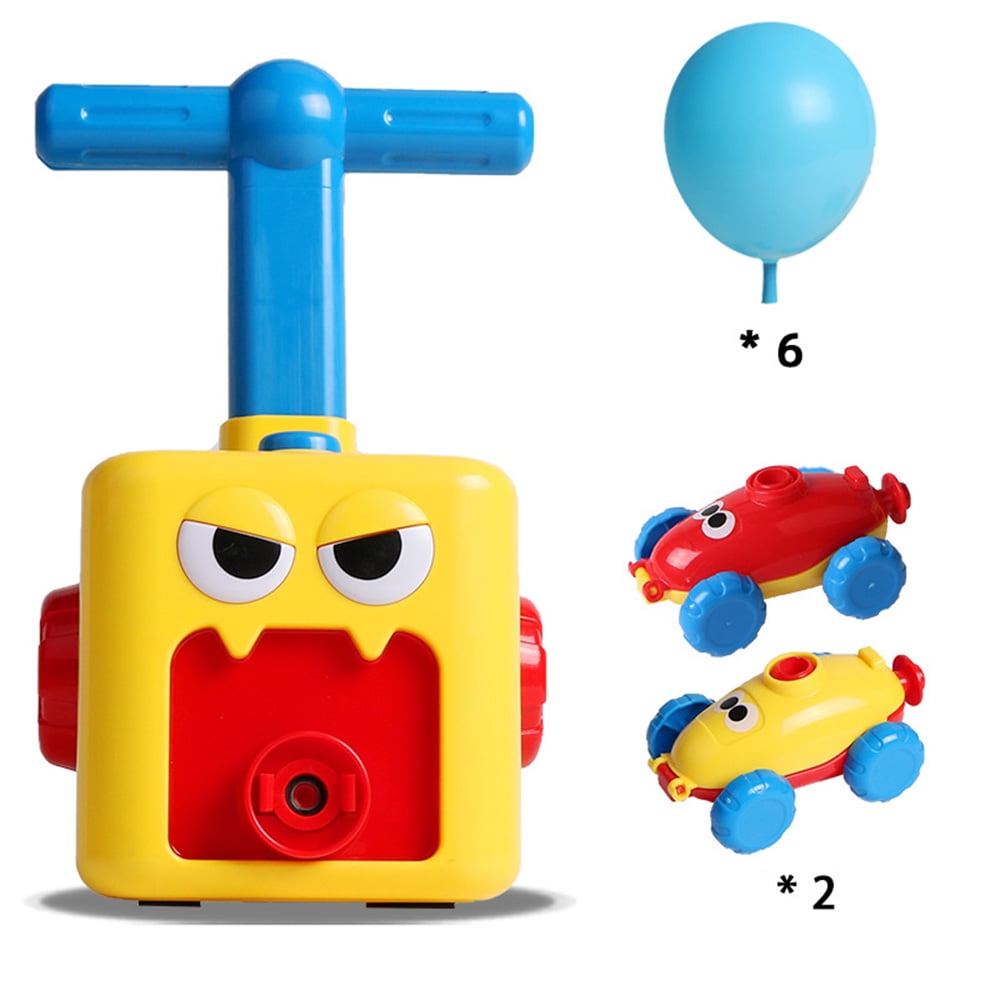 Fun Inertia Balloon Launcher /& Powered Car Toy Set Toys Gift For Kids Experiment
