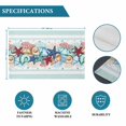 thumbnail image 5 of Summer Watercolor Starfish Coral Placemats Set of 6,Wipeable Washable Table Mats for Dining Tables, Navy Blue Line Place Mats for Kitchen Event Party Tabletop Decor, 5 of 9