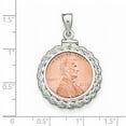 thumbnail image 3 of Sterling Silver 19.1 X 1.5mm $0.01 Screw Top Coin Rope Pol Bezel Pendant (19.1 1.5) Made In United States qbr1, 3 of 3