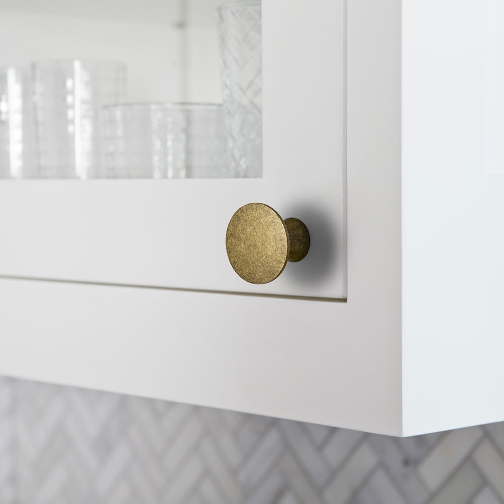 Goo-Ki Antique Brass Cabinet Drawer Knobs, Zinc Alloy Cabinet Handles Hardware for Dresser,Wardrobe,Cupboard, 6 Pack