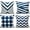 Blue, variant on Navy Blue Fall Outdoor Patio Throw Pillow Covers Cases Decorative for Couch Sofa Furniture Home Decor Geometric Accent Cushion Square 18×18 Set of 4,Nautical Navy & Tan