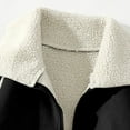 thumbnail image 4 of Timoontee Men's Sherpa Lined Jacket Warm Thickened Fleece Coats Casual Comfy Lapel Jacket Coat Solid Full Zip Outerwear Winter Trendy Coats Black M, 4 of 6