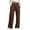 Brown, variant on Women's Full Length Yoga Pants High Elastic Waist Casual Long Pants with Pockets